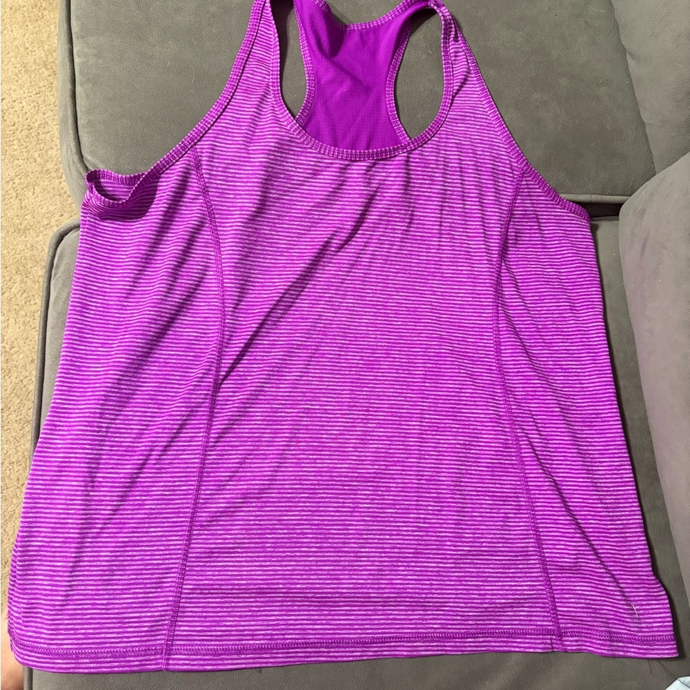 Danskin Now Pink and Purple Relaxed Sleeveless Tank Top